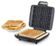 Deluxe No-Drip Waffle Iron Maker Machine 1200W + Hash Browns, Silver