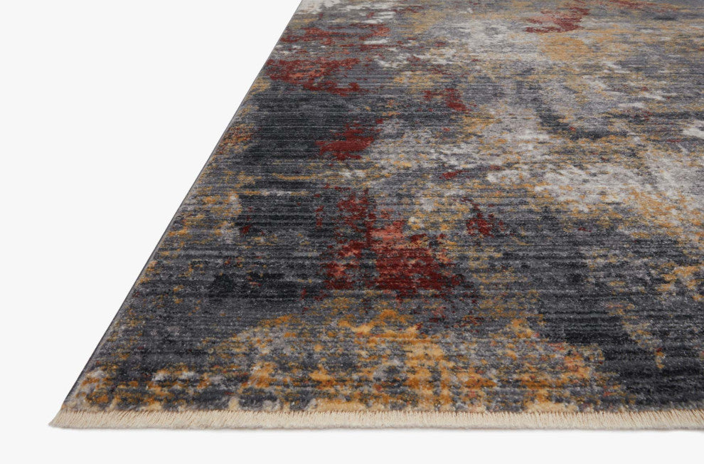 Samra SAM-03 Dk. Gray/Spice 2'3"x3'10" Area Rug
