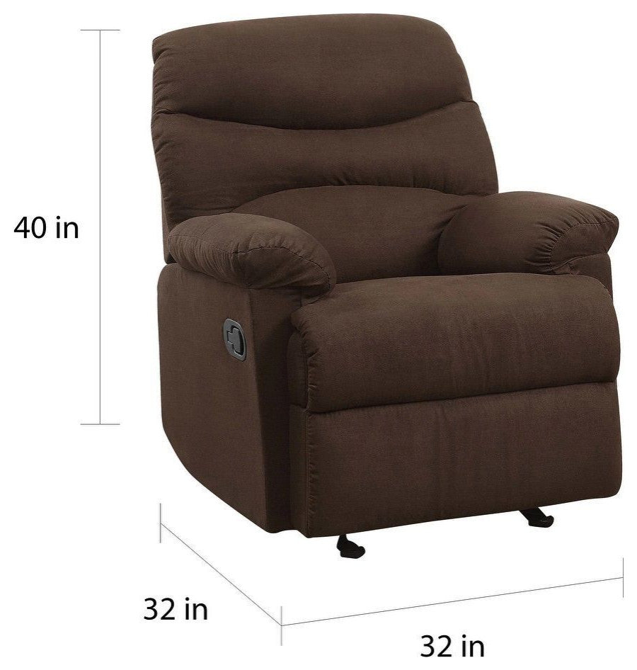 ACME Arcadia Recliner, Motion, Chocolate Microfiber