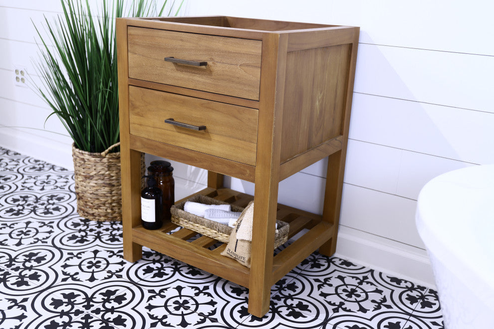 Willow Collection Parker Bathroom Vanity in Distressed Gray with 2 IN Calacatta