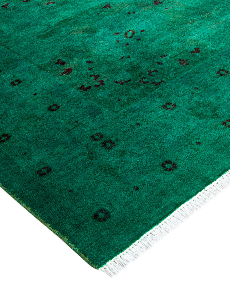Fine Vibrance, One-of-a-Kind Handmade Area Rug Green, 15'6"x12'3"
