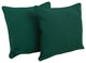 18" Double-Corded Solid Twill Square Throw Pillows, Set of 2, Forest Green