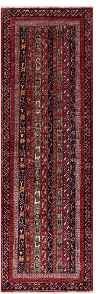 2' 7" X 8' 0" Runner Shall Persian Gabbeh Hand-Knotted Wool Rug Q5079