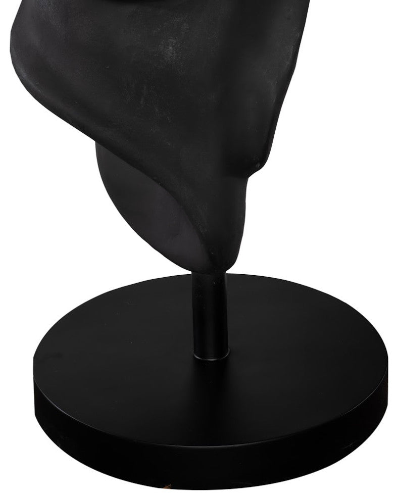 Cast Dancing Sculpture, Charcoal Black