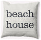 20x20" Beach House  Nautical Decorative Indoor Pillow, White