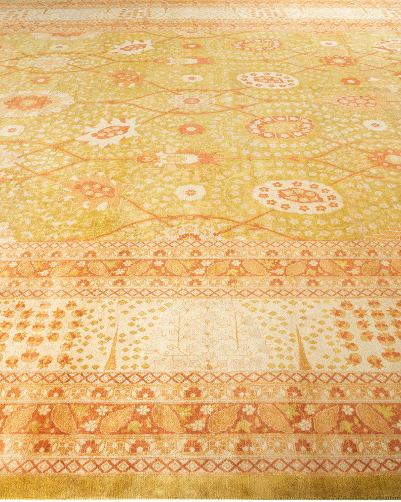 Mogul, One-of-a-Kind Hand-Knotted Area Rug Green, 12' 3" x 15' 3"