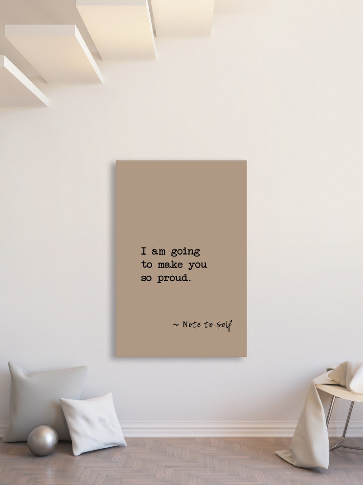 "Note to Self" Painting Print on Wrapped Canvas, 30x45