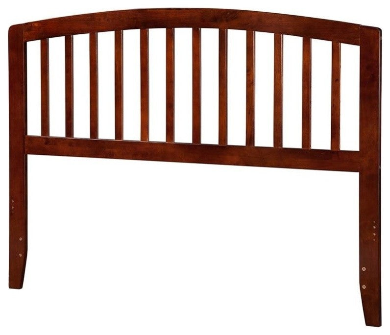 AFI Richmond King Wood Headboard with USB Charging Station in Walnut