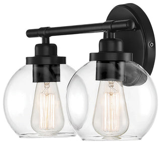 Carson Matte Black, 2-Light Bath