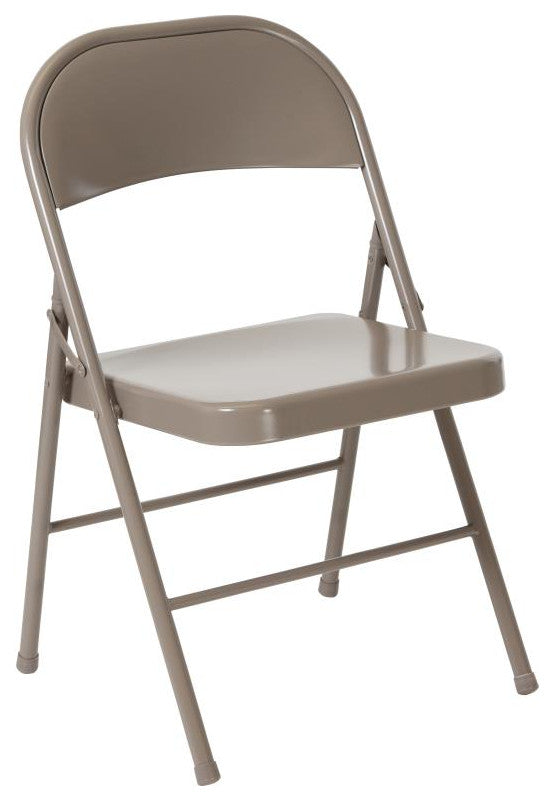 2 Pack HERCULES Series Double Braced Metal Folding Chair, Gray
