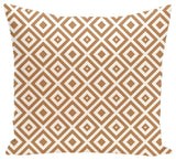 Diamond Mayhem Geometric Print Pillow, Caramel, 18"x18"
