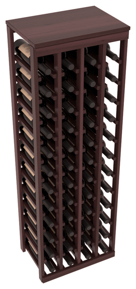 48-Bottle Kitchen Wine Rack,  Redwood, Walnut + Satin