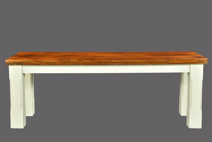Timbergirl Mysore Farmhouse Chic Bench, 18" Height X  X 50" Wide X 16" Deep