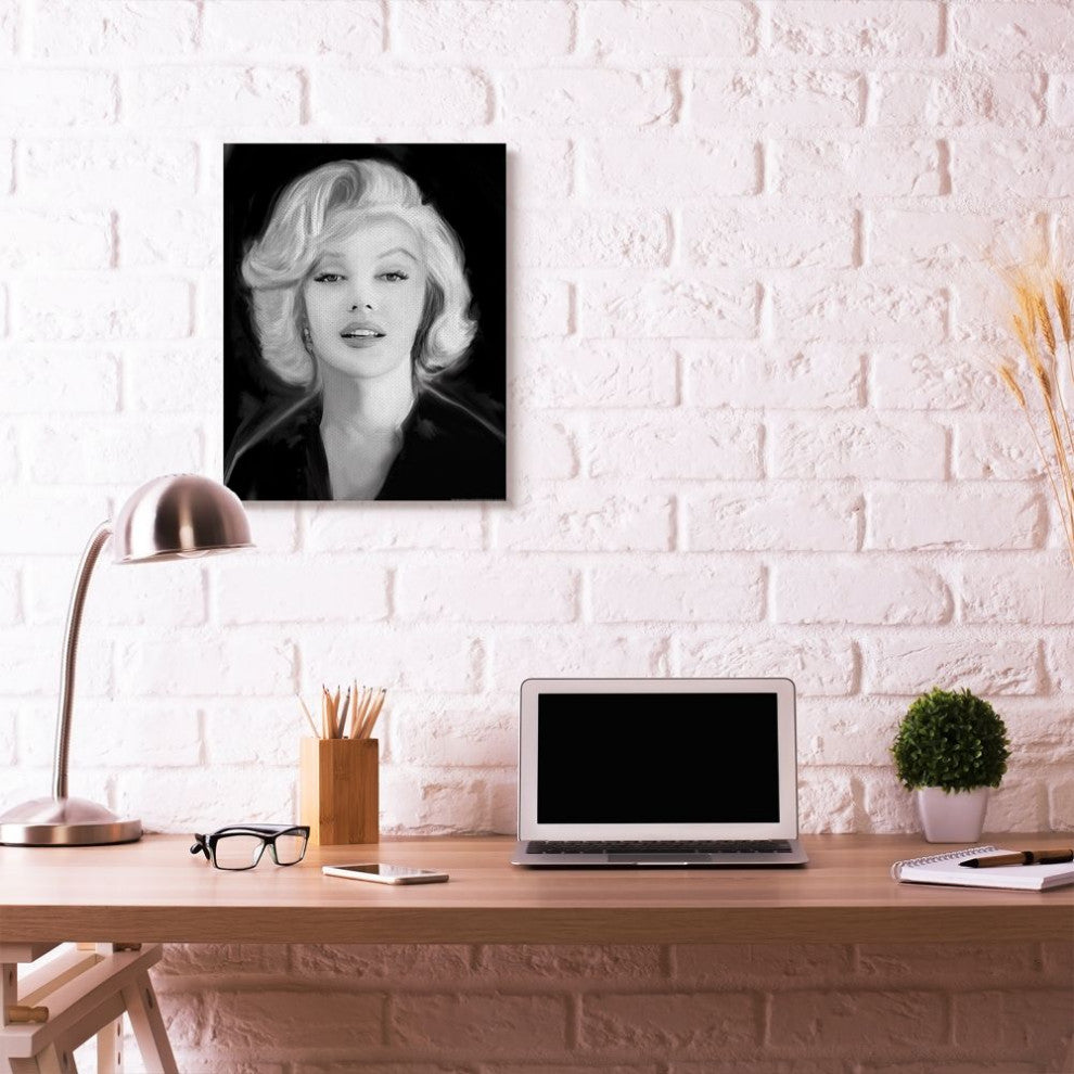 Stupell Industries Marilyn Portrait Vintage Hollywood Movie Star, 24 x 30