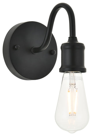 Black Finish 1-Light Wall Sconce