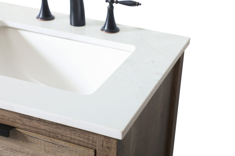Louie 24" SIngle Bathroom Vanity, Natural Oak