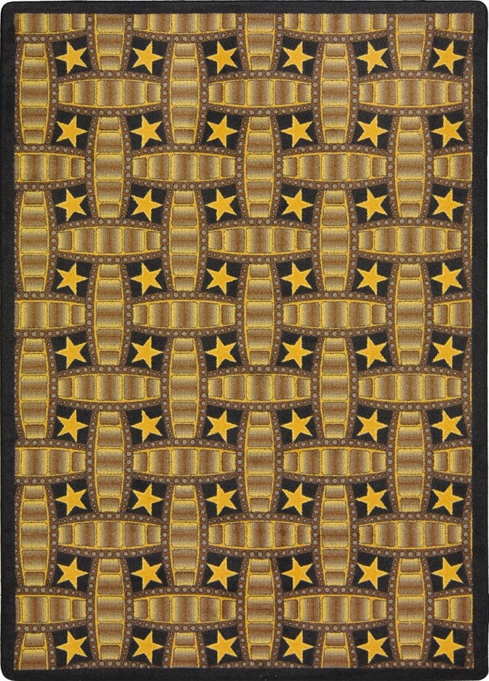 Any Day Matinee Rug, Marquee Star, Chocolate, 5'4"x7'8"