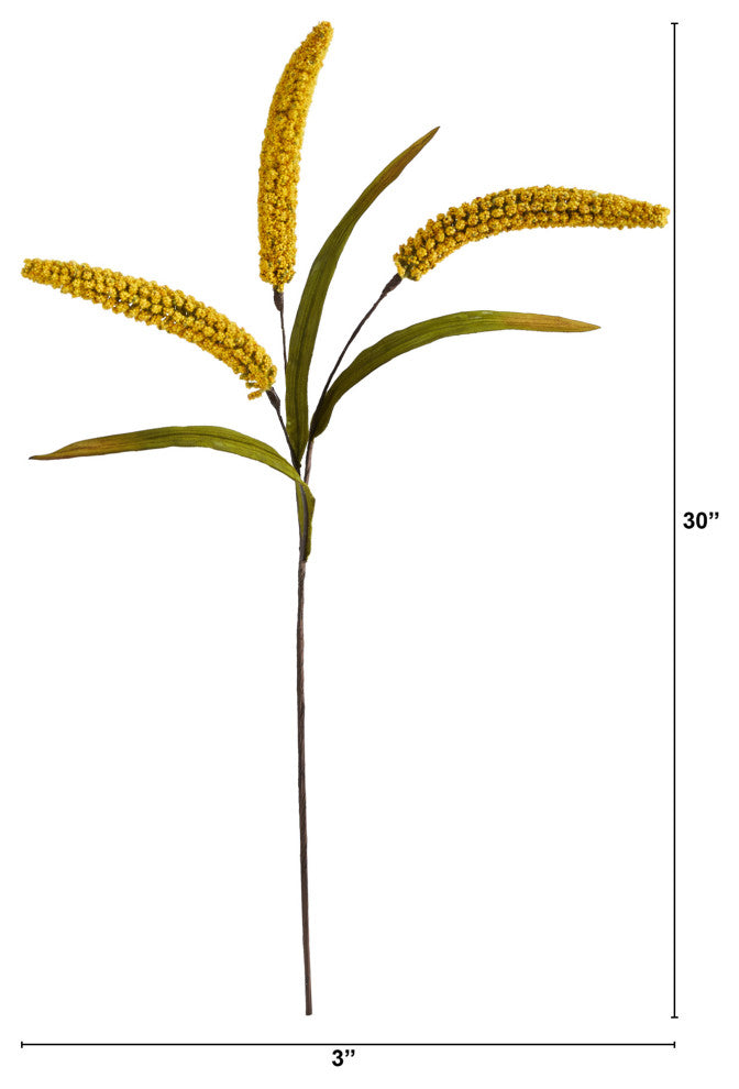 30" Sorghum Harvest Artificial Flower, Set of 12