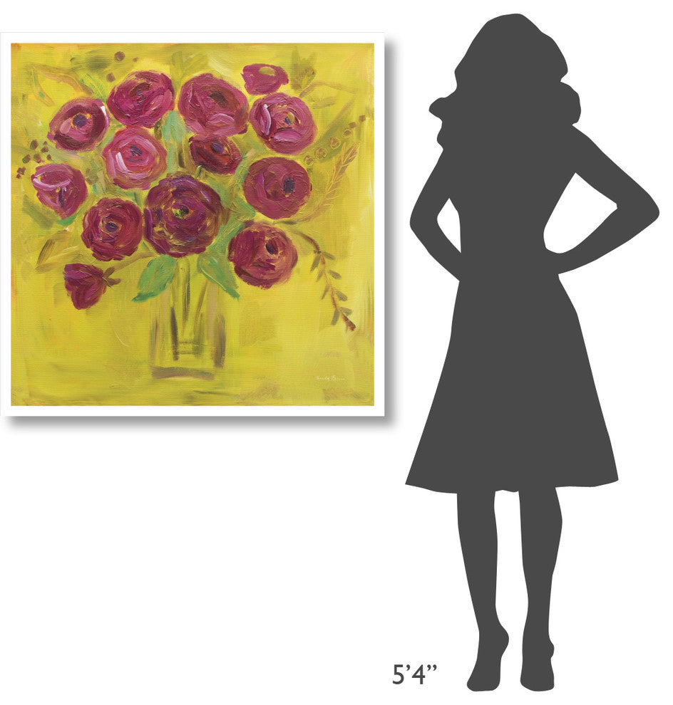 "Burst of Poppies" Digital Paper Print by Farida Zaman, 38"x38"