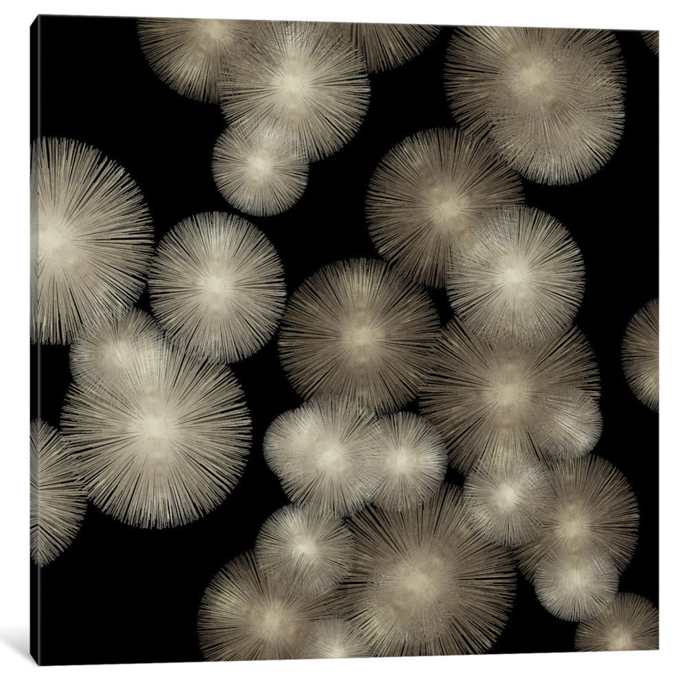 "Pewter Sunbursts" by Abby Young, Canvas Print, 18"x18"