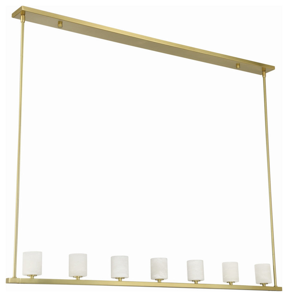 Crystorama Lighting Group ARA-10267-ST Aragon 7 Light 56"W LED - Matte Black