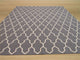 Handmade Wool Gray Transitional Trellis Reversible Modern Moroccan Kilim Rug, 8'x10'
