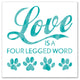 Designs Direct Four Legged Love 12x12 Canvas Wall Art