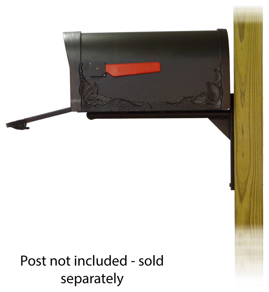 Floral Curbside Mailbox With Ashley Front Single Mailbox Mounting Bracket