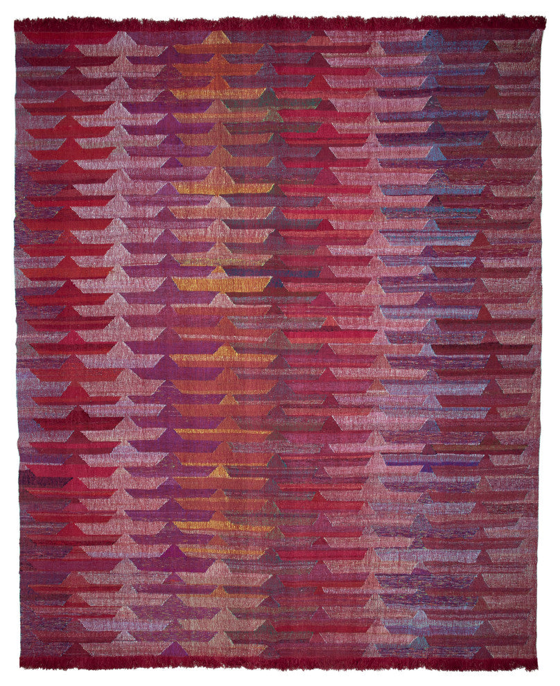Rug N Carpet - Handwoven Turkish 13' 1'' x 16' 5'' Flatweave Wool Kilim Rug