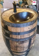 Aged Copper Oval Copper Bathroom, Wine & Whiskey Barrel Sink