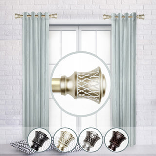 Alina Side Curtain Rods 12-20", Light Gold