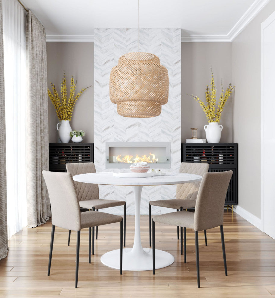 Pendant Ceiling Light Fixture, Wood, Natural, Kitchen Lounge Cafe Bistro Lobby