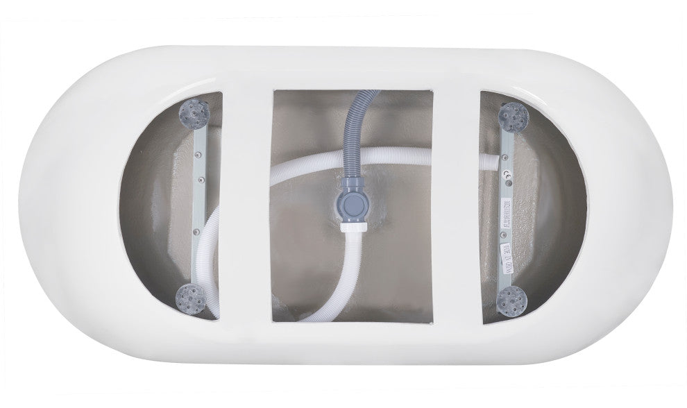 Mokleba 62-in Freestanding Full Immerse Bathtub with Drain and Overflow