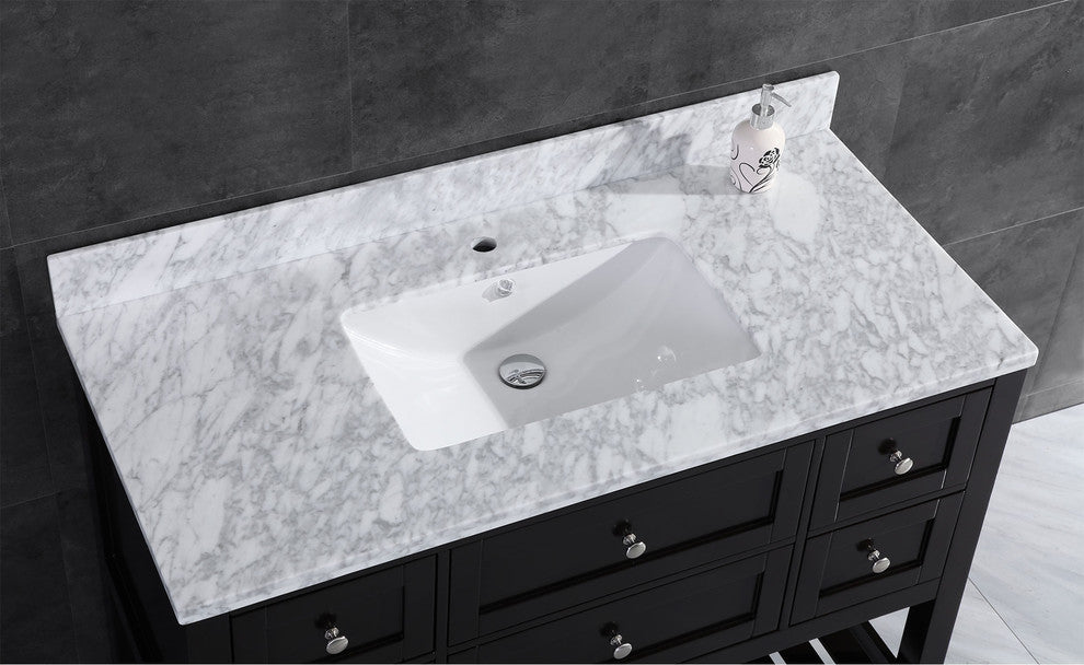 Vanity Cabinet Set Espresso 47.5"W LV6-48B