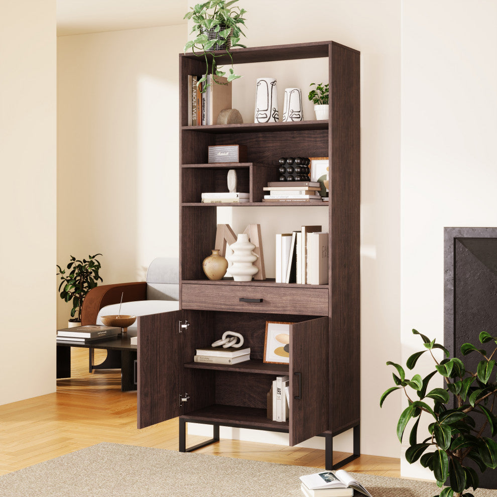 Another lifestyle shot showing the bookshelf in a living space.