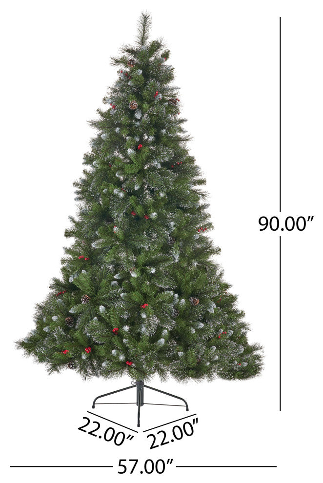 7.5' Mixed Spruce Artificial Christmas Tree, Unlit