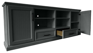 90" Modern Coastal TV Center, Iron Ore