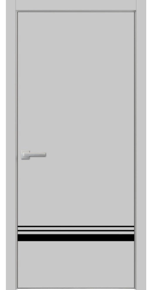 Solid French Door 32 x 96 | Planum 0012 Grey Matte with| Bathroom