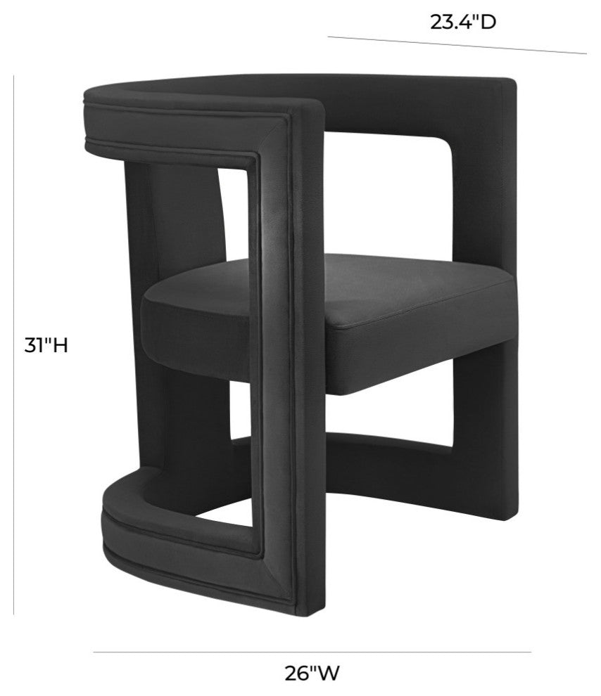 Ada Black Velvet Chair