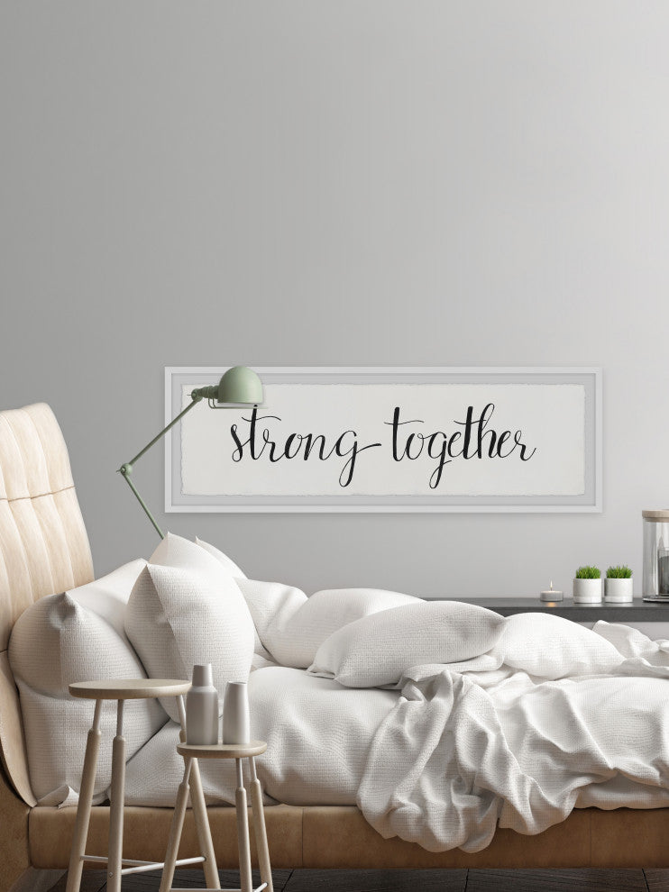 "Strong Together II" Framed Painting Print, 45x15