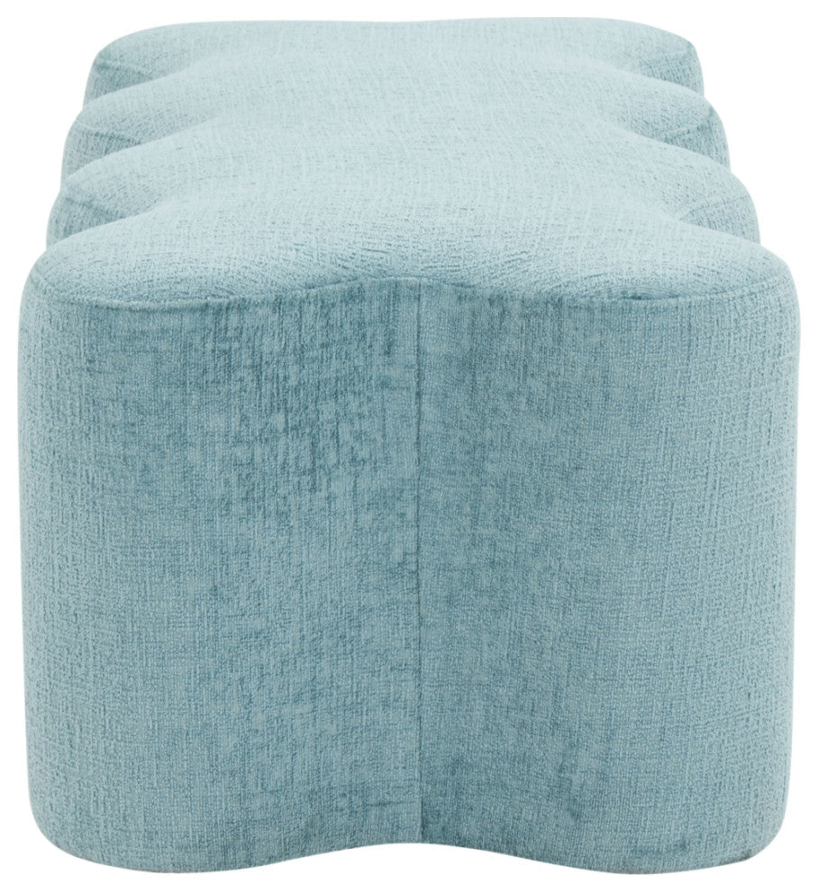 Safavieh Couture Jacqualessa Chenille Bench, Blue