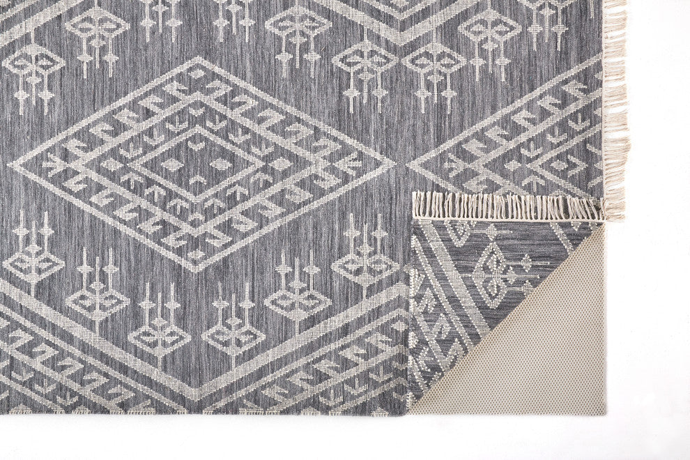 Weave & Wander Bray Navy/Ivory Rug, 9'x12'