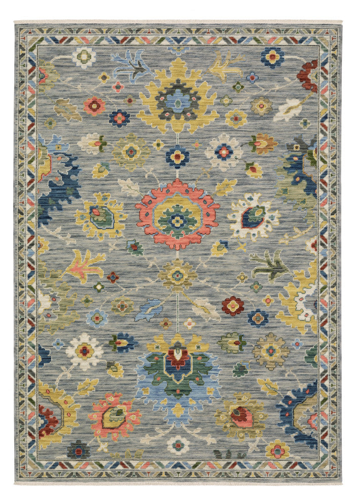 Oriental Weavers Lucca 2888G Floral Rug, Gray, 5'3"x7'6"