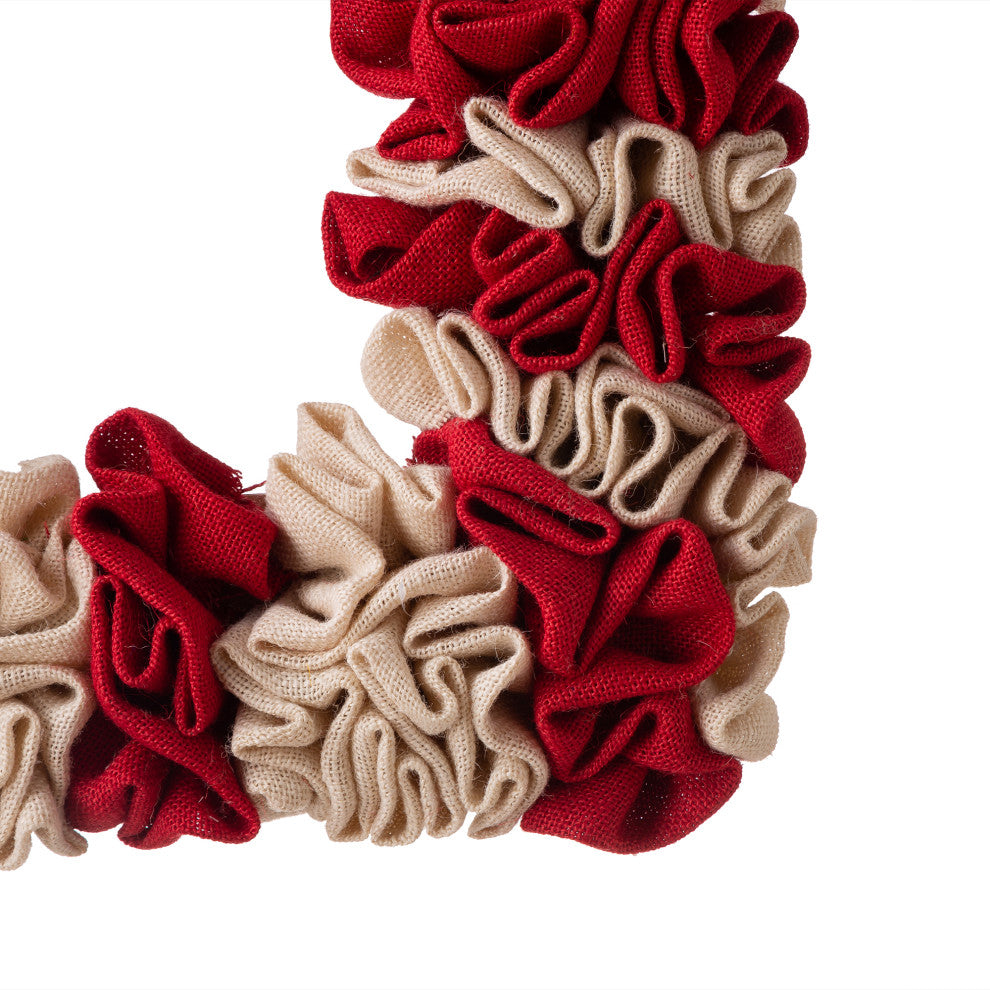 19.25"L Americana Squared Fabric Wreath