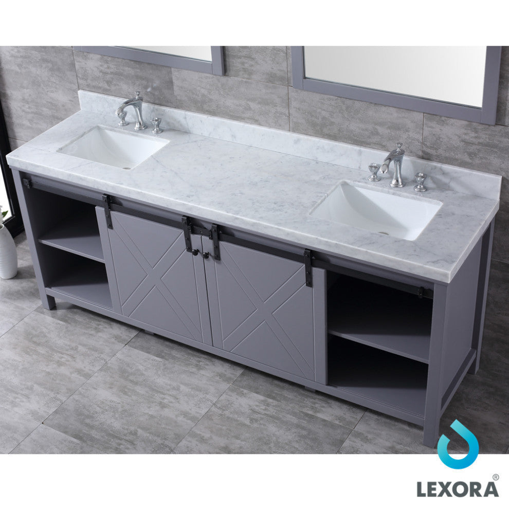 Marsyas 84" Vanity Cabinet Only, Dark Grey