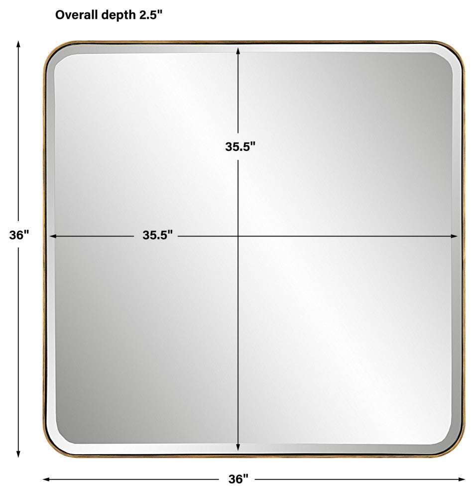 Uttermost 09794 Hampshire Square Gold Mirror