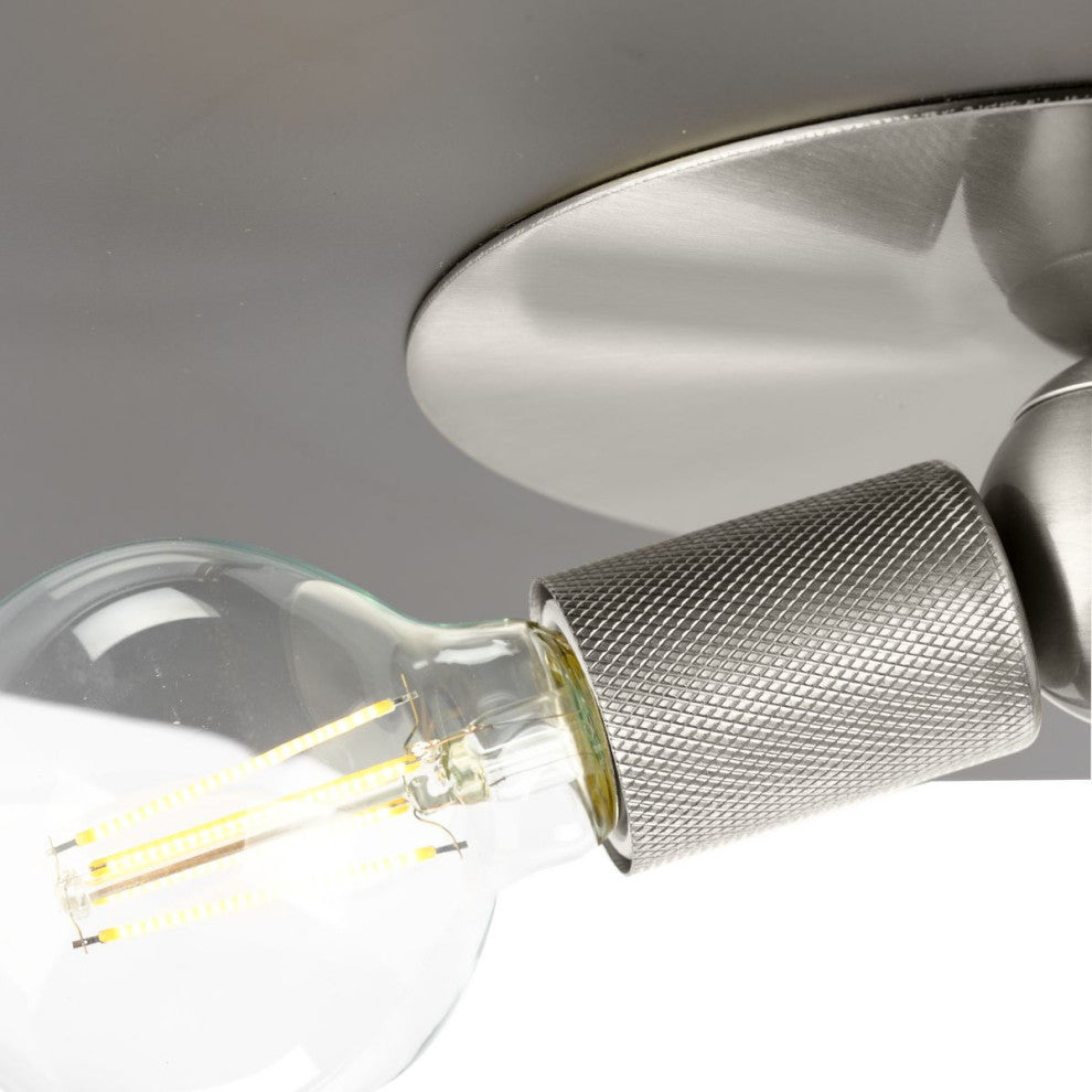 Trimble Collection Three-Light Brushed Nickel 18" Flush Mount