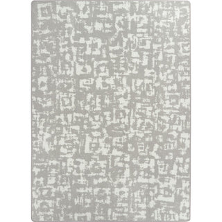 Joy Carpets WorkSpace Block Print Area Rug, Dove, 3'10" X 5'4"