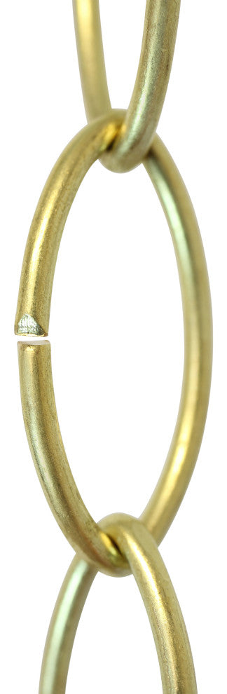 Brass Large Loop Chandelier Chain, 3', Acid Dipped, U43