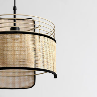 Vidalite Mazal, Boho Bamboo Wicker Single Pendant Light